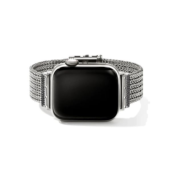 John Hardy Icon Link 18mm Black Sapphire Apple Watch Chain Bracelet