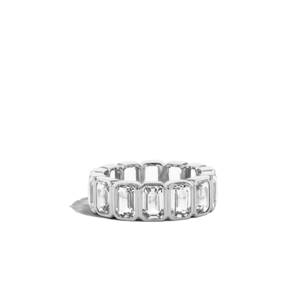 9 Carat White Topaz Eternity Ring