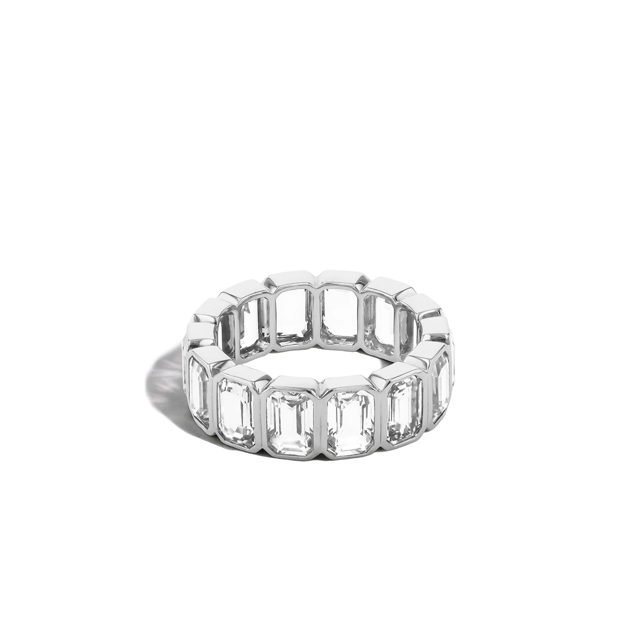 9 Carat White Topaz Eternity Ring