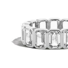 9 Carat White Topaz Eternity Ring