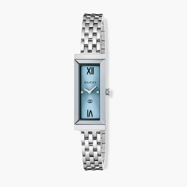 Gucci G-Frame Light Blue Diamond Watch