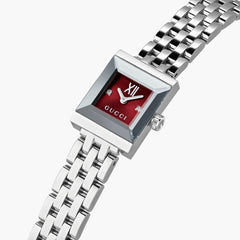 Gucci G-Frame Burgundy Diamond Watch