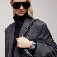 Gucci Dive Light Blue Dial Black Bezel Watch - 36mm