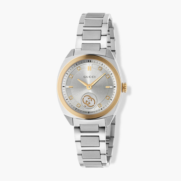 Gucci Interlocking Silver and Pink Gold Watch - 29mm
