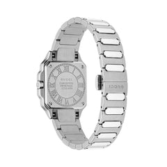 Gucci G-Flat Two-Tone Black Dial Watch on Steel Bracelet - 30mm