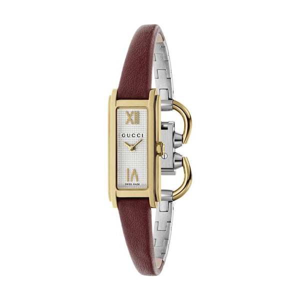 Gucci G-Frame Gold-Plated Silver Dial Watch - 27mm