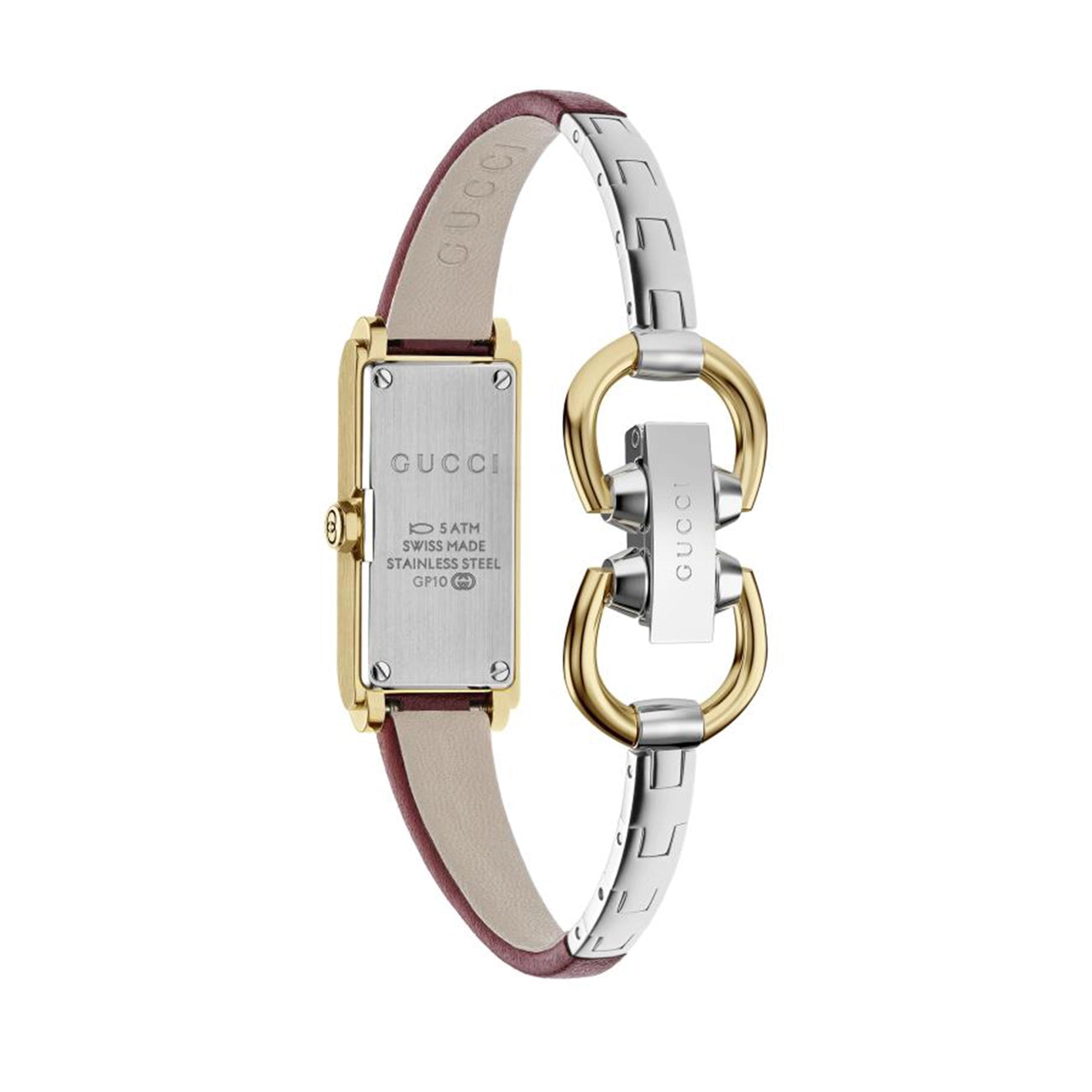 Gucci G-Frame Gold-Plated Silver Dial Watch - 27mm