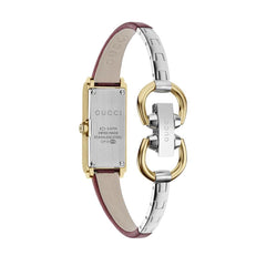 Gucci G-Frame Gold-Plated Silver Dial Watch - 27mm