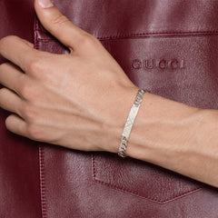 Gucci Silver Diamante Chain Bracelet