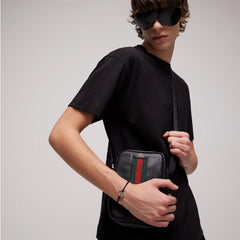 Gucci Crest Leather Cord Bracelet
