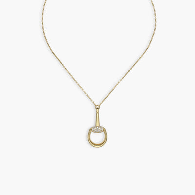 Gucci Horsebit Demi Pave Pendant Necklace - Gucci product