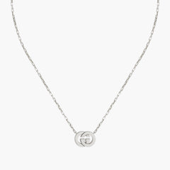 Gucci Interlocking Silver Motif Necklace