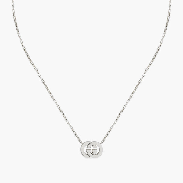Gucci Interlocking Silver Motif Necklace