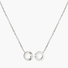 Gucci Interlocking Silver Motif Necklace