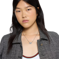 Gucci Interlocking Silver Motif Necklace