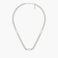 Gucci Interlocking Silver Curb Link Necklace