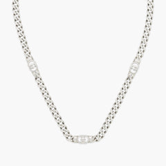 Gucci Interlocking Silver Curb Link Necklace