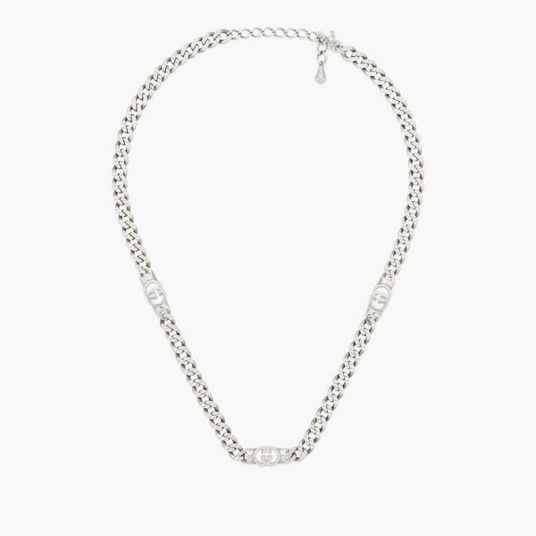 Gucci Interlocking Silver Curb Link Necklace – J.R.DUNN