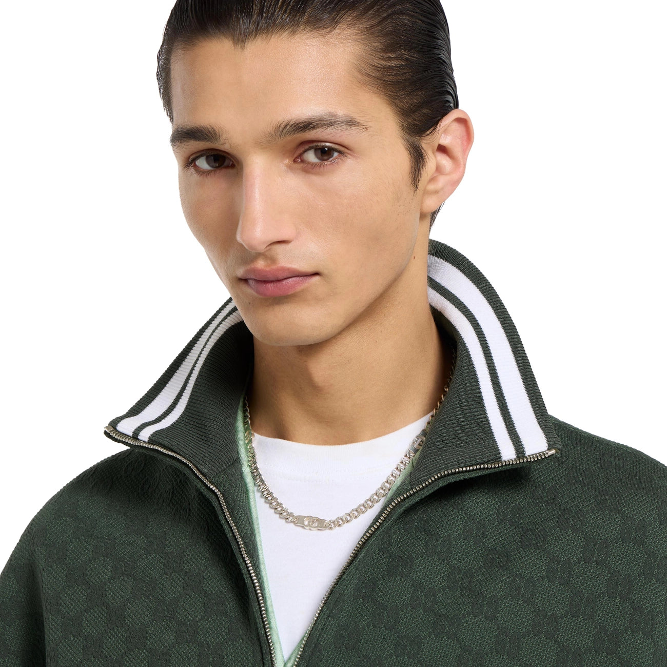 Gucci Interlocking Silver Curb Link Necklace