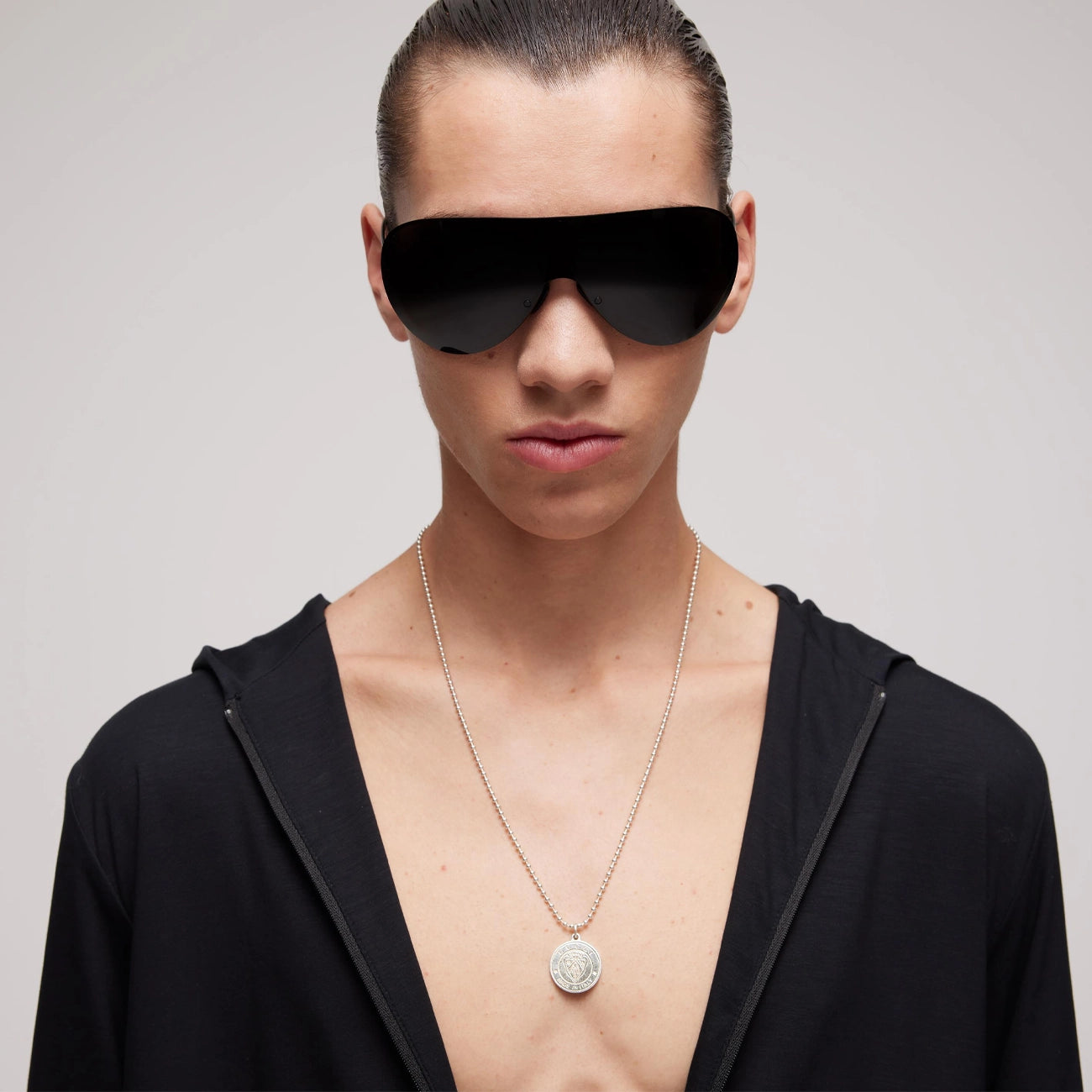 Gucci Crest Silver Pendant Necklace