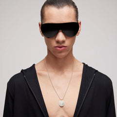 Gucci Crest Silver Pendant Necklace