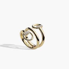 Gucci Horsebit Contrarié Ring
