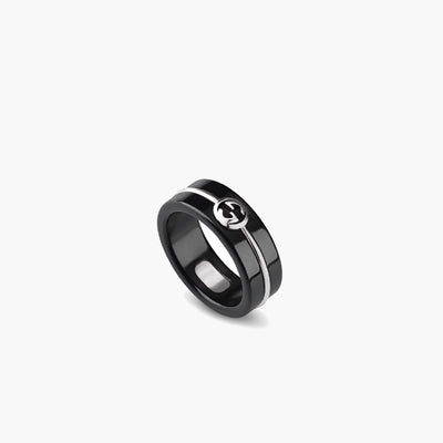 Gucci Interlocking G Black Corundum Ring - Gucci product