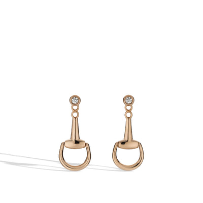 Gucci Horsebit Rose Gold Mini Jacket Earrings - Gucci product