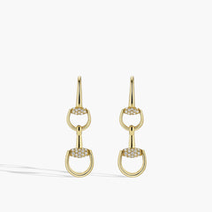 Gucci Horsebit Diamond Pavé Drop Earrings