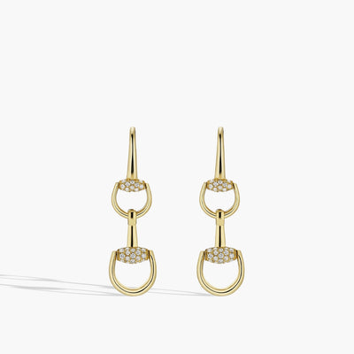 Gucci Horsebit Diamond Pavé Drop Earrings - Gucci product