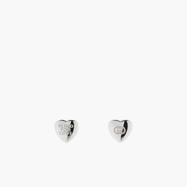Gucci Blind for Love Heart Stud Earrings