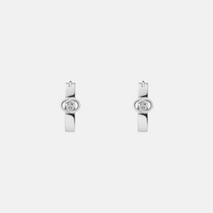 Gucci Interlocking Silver Hoop Earrings