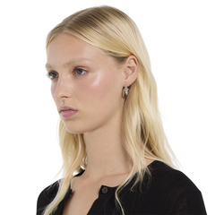 Gucci Interlocking Silver Hoop Earrings