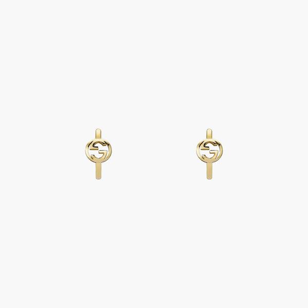 Gucci Interlocking 18K Hoop Earrings