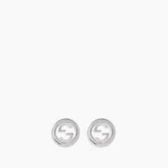 Gucci Interlocking G Silver Stud Earrings