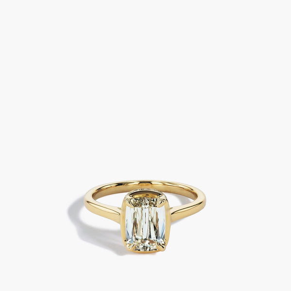Cushion-Cut Hidden Halo Engagement Ring