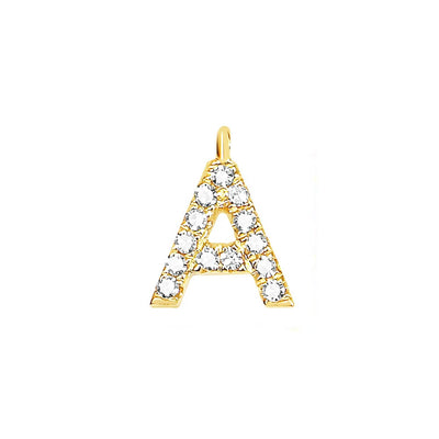 EF Collection Diamond Initial Charm in Yellow gold - EF Collection product
