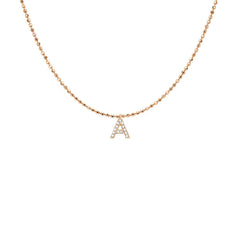 EF Collection Diamond Initial Charm in Yellow gold