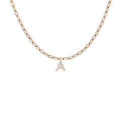 EF Collection Diamond Initial Charm in Yellow gold