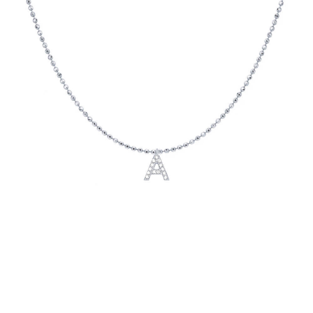 EF Collection Diamond Initial Charm in Yellow gold