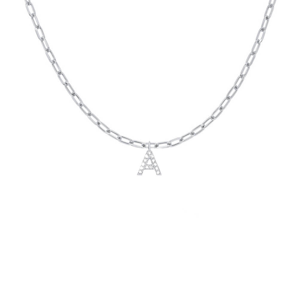 EF Collection Diamond Initial Charm in Yellow gold