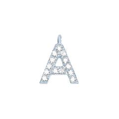 EF Collection Diamond Initial Charm in White gold