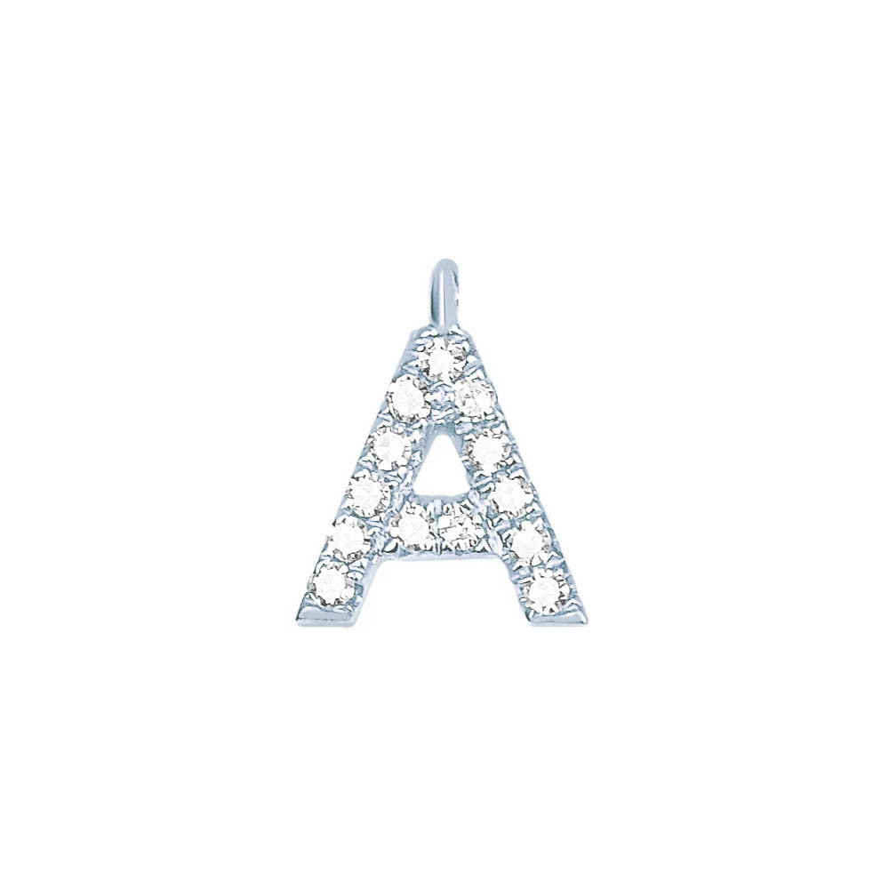 EF Collection Diamond Initial Charm in White gold