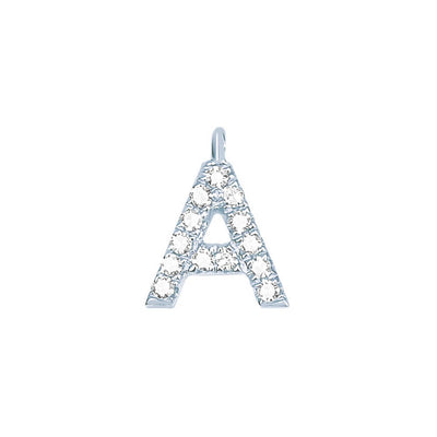EF Collection Diamond Initial Charm in White gold - EF Collection product