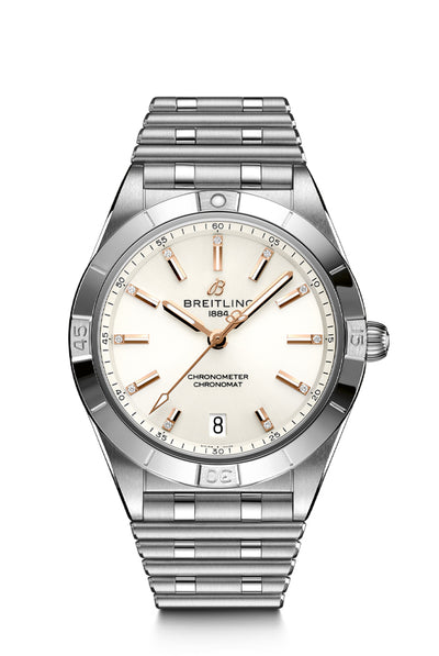 Breitling Chronomat 36 in Steel With White Diamond Dial - Breitling product