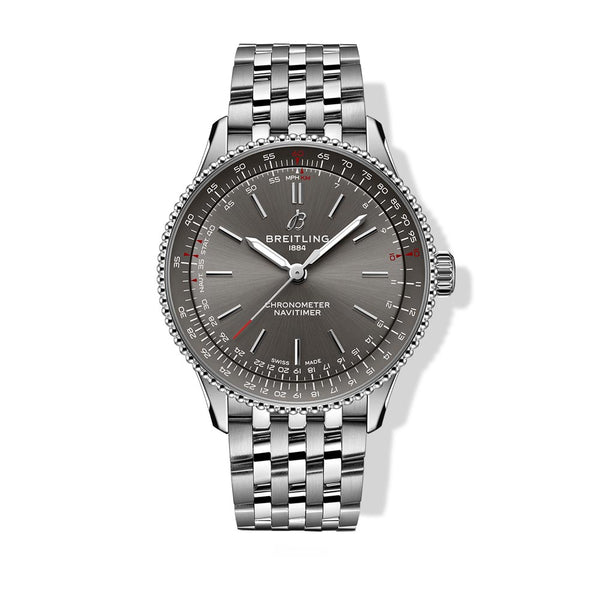 Breitling Navitimer Automatic Rhodium Dial on Leather - 36MM