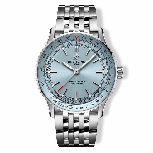 Breitling Navitimer Automatic Light Blue Dial with Black Alligator Strap- 41mm