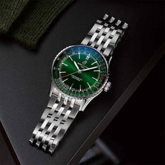 Breitling Navitimer Automatic Dark Green Dial with Black Alligator Strap- 41mm