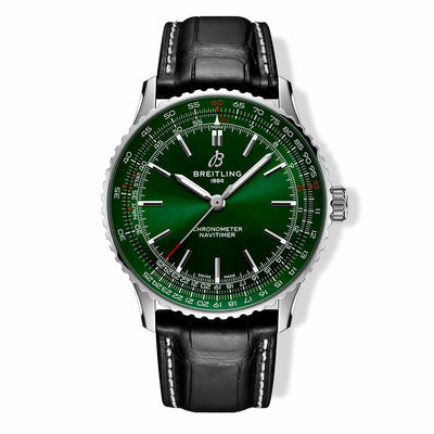 Breitling Navitimer Automatic Dark Green Dial with Black Alligator Strap- 41mm - Breitling product
