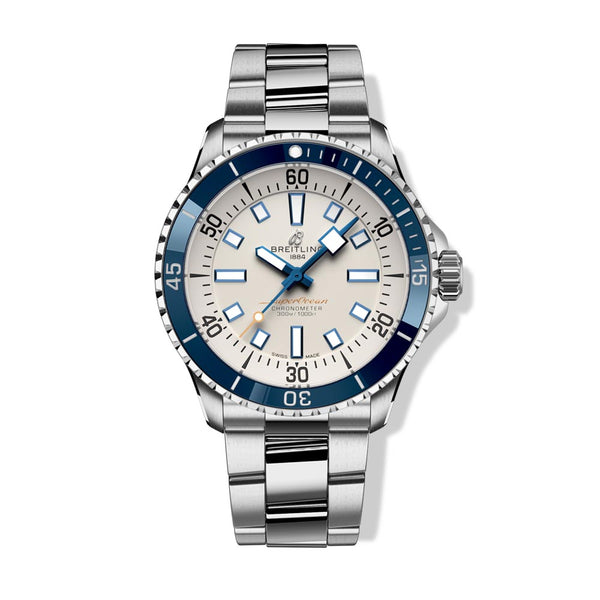 Breitling Superocean 42, Silver Dial, Bracelet, A17375E71G1A1